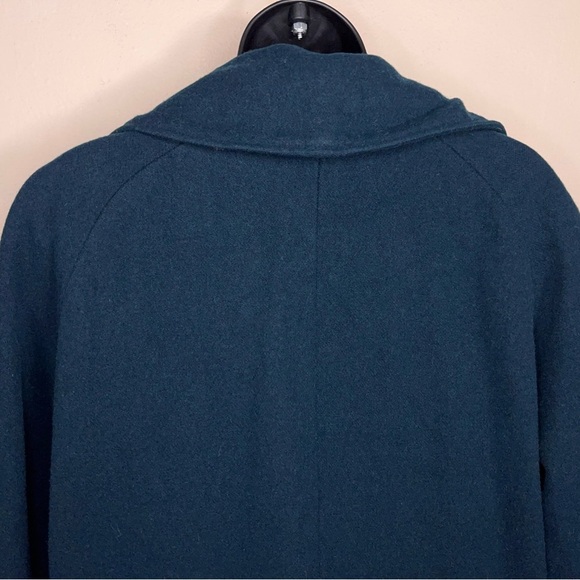 Vintage Size 8 Braetan Teal Blue Wool Coat Lined Retro Button Closure Peacock - Picture 9 of 13